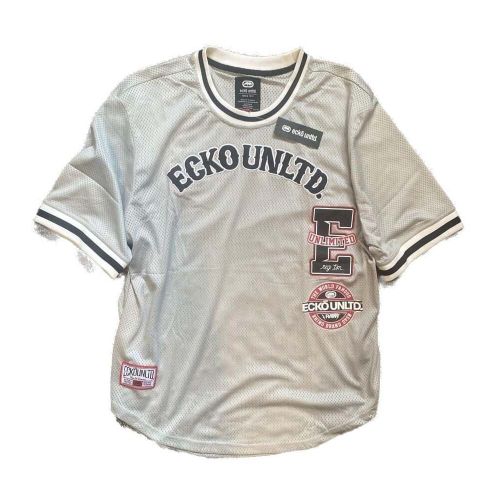 Ecko Unltd. Mesh Jersey Shirt Light Grey Size XL